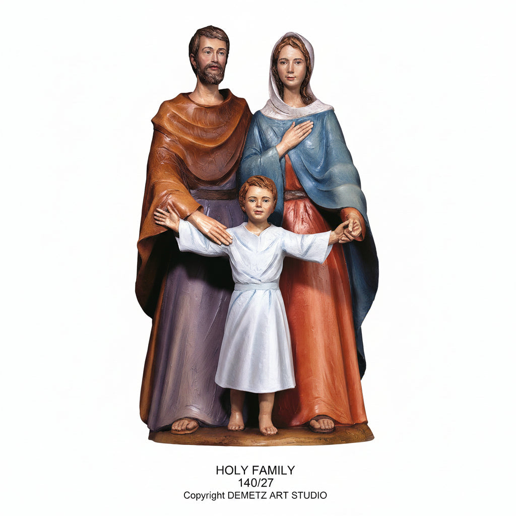 Wood Carved Statue of The Holy Family by Demetz (140/27)