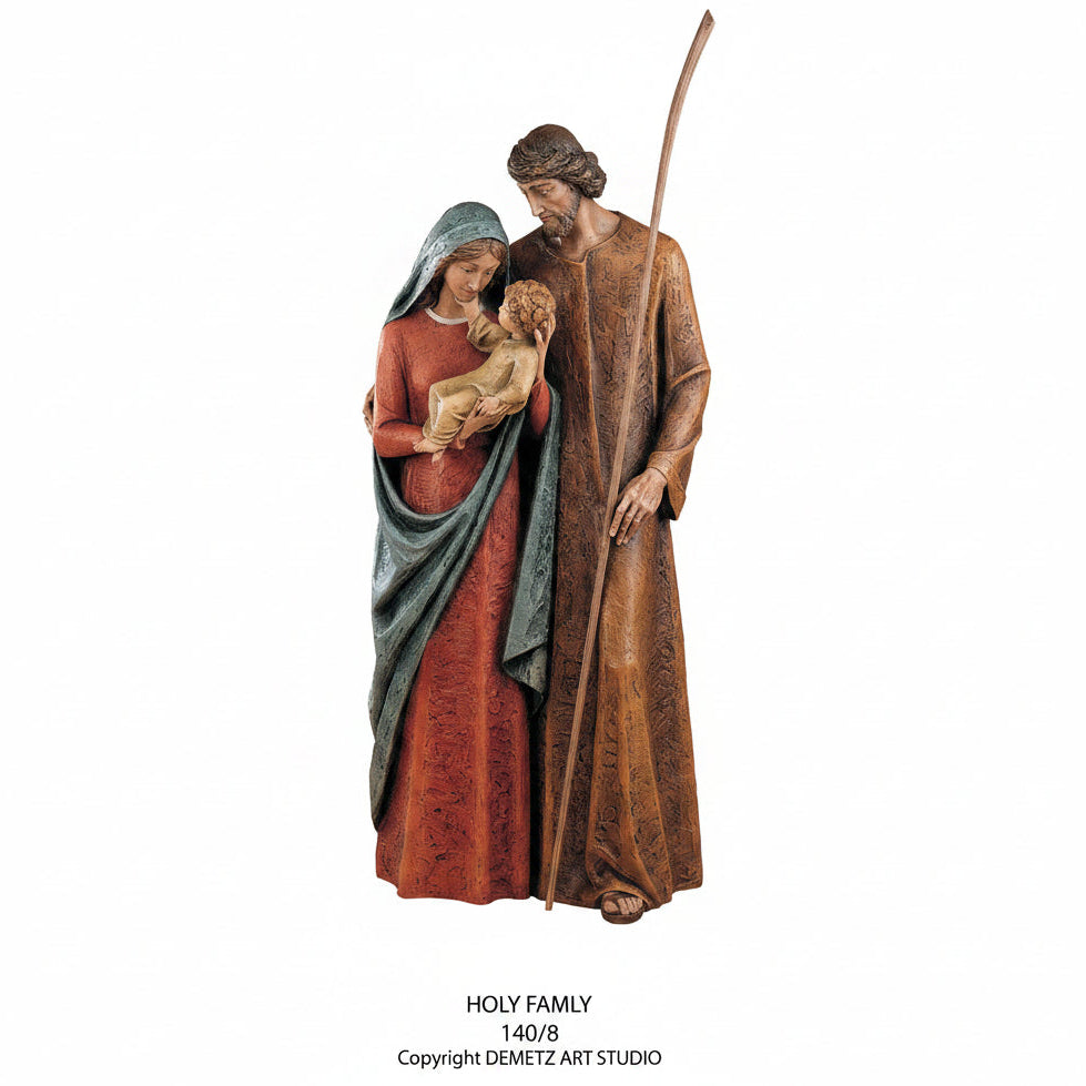 Wood Carved Statue of The Holy Family by Demetz (140/8)