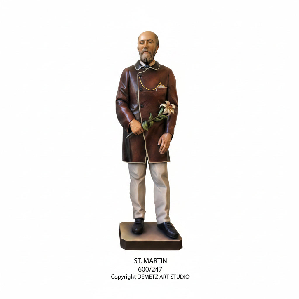 Wood Carved Statue of St. Louis Martin by Demetz (600/247)