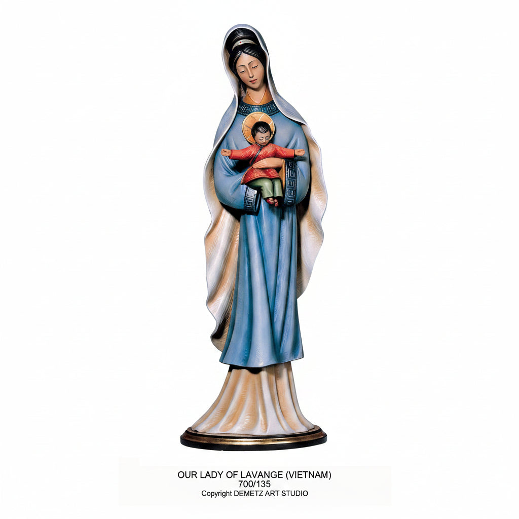 Wood Carved Statue of Our Lady of La Vang by Demetz (700/135)