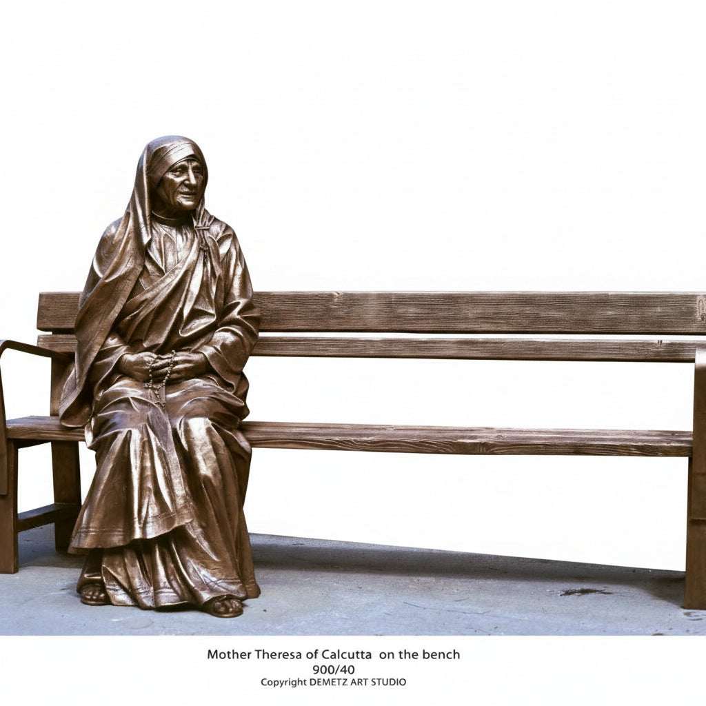 Statue of St. Teresa on Bench by Demetz (900/40)
