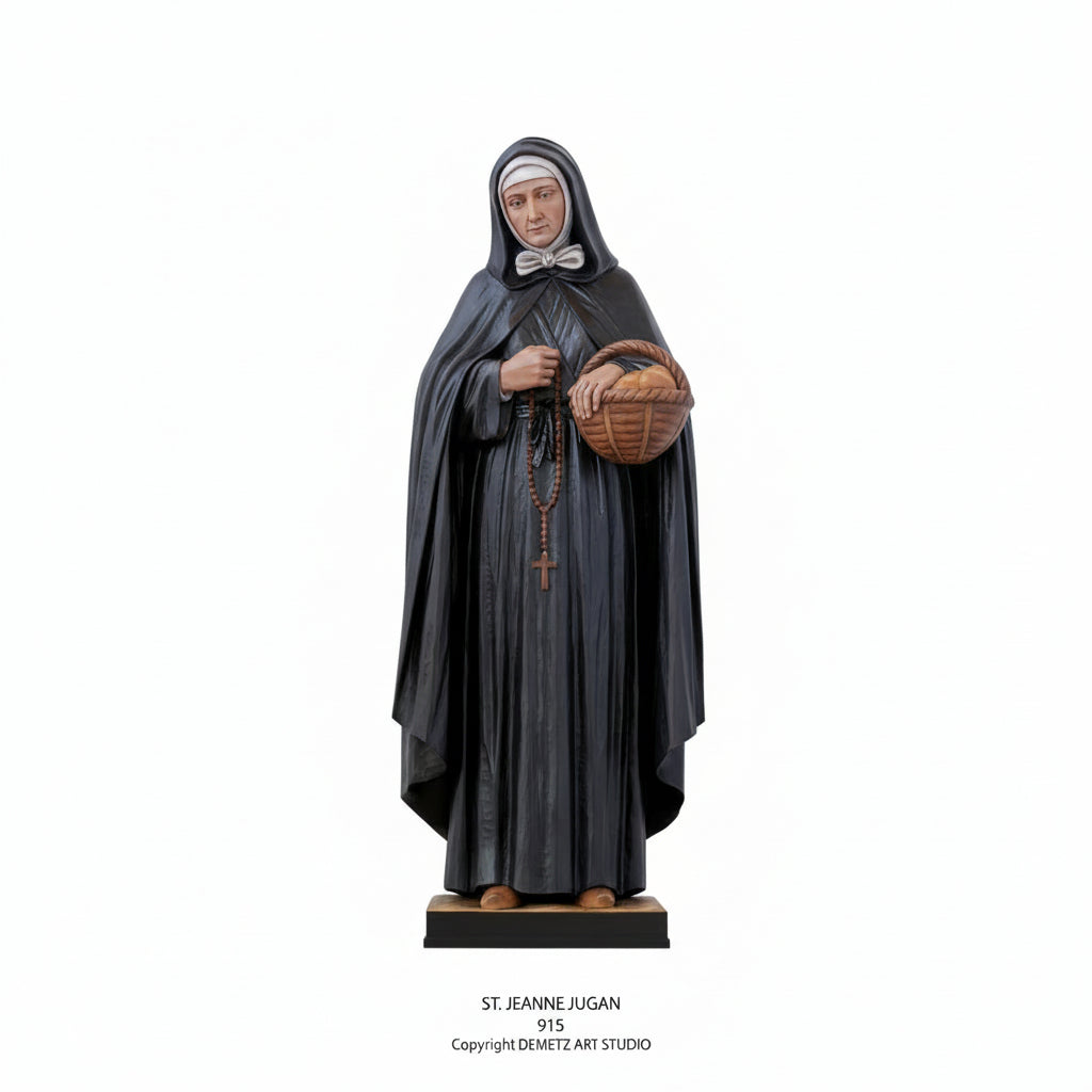 Wood Carved Statue of St. Jeanne Jugan by Demetz (915)