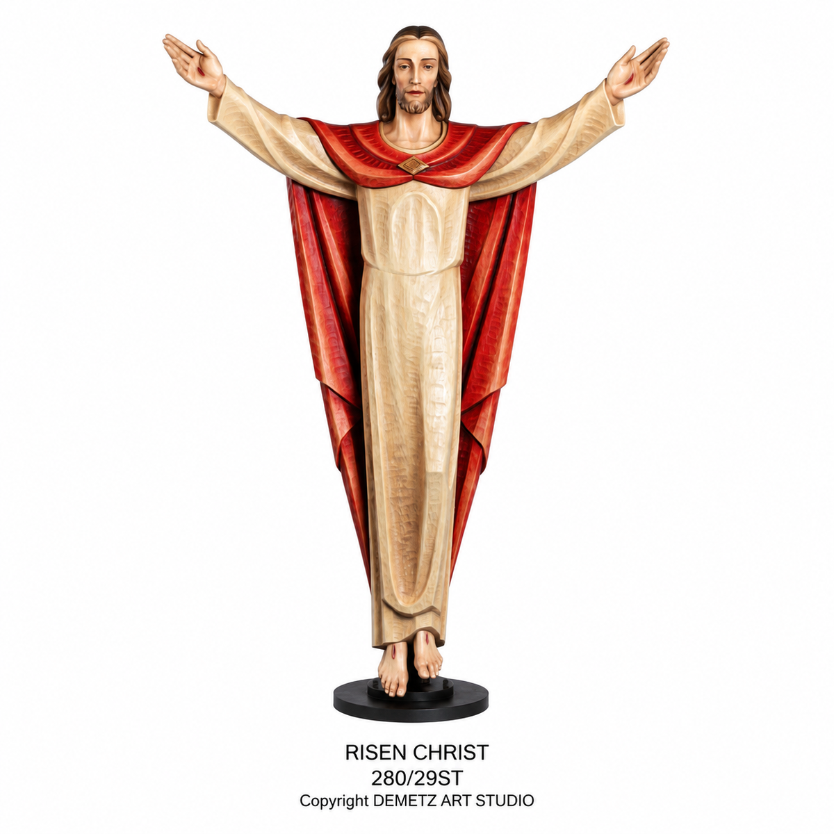 Wood Carved Risen Christ by Demetz (280/29)