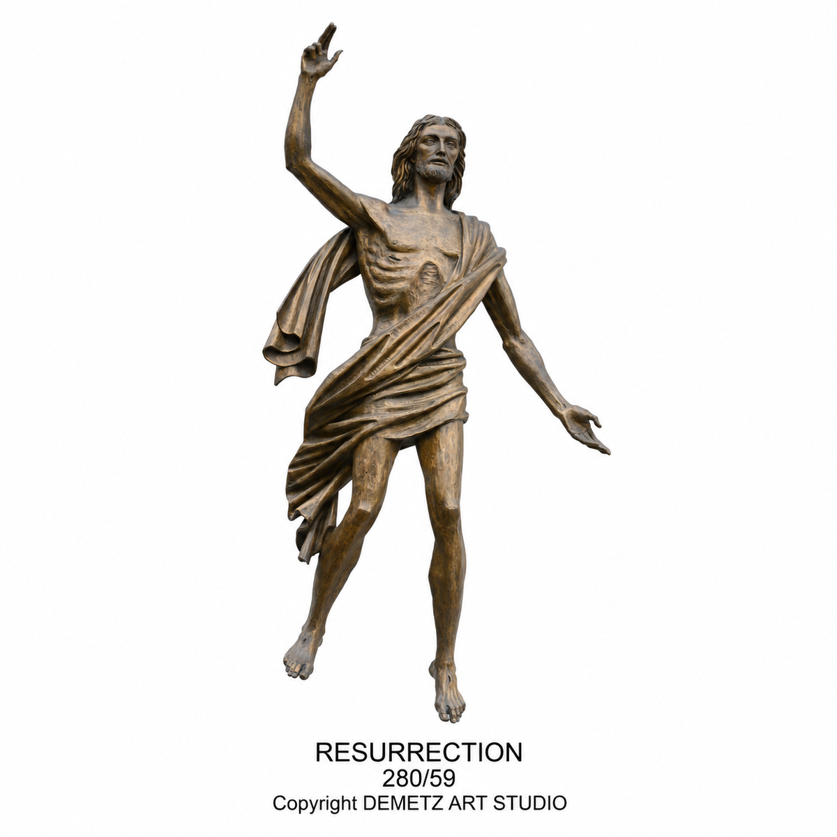 Wood Carved Resurrection by Demetz (280/59)