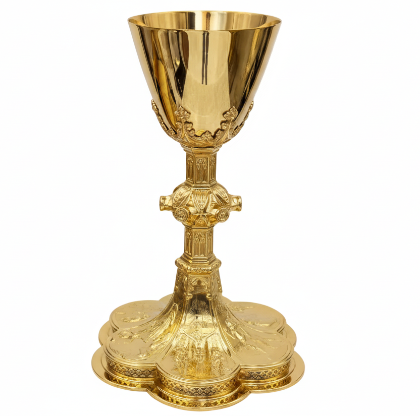 H-2196G St. Michael Archangel Chalice Gold