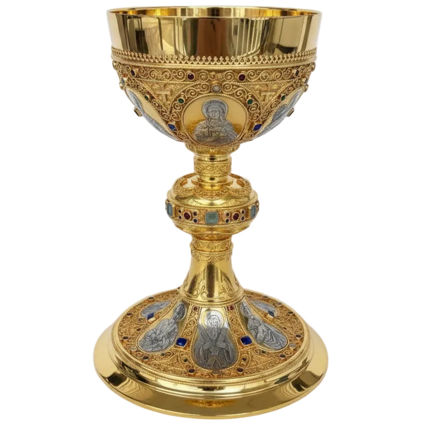 H-2237 St. Remy Chalice with 12 Apostles