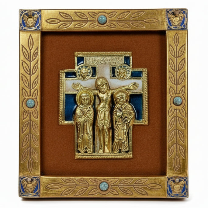 H-201C Baked Enamel Wall Panel Crucifixion Scene