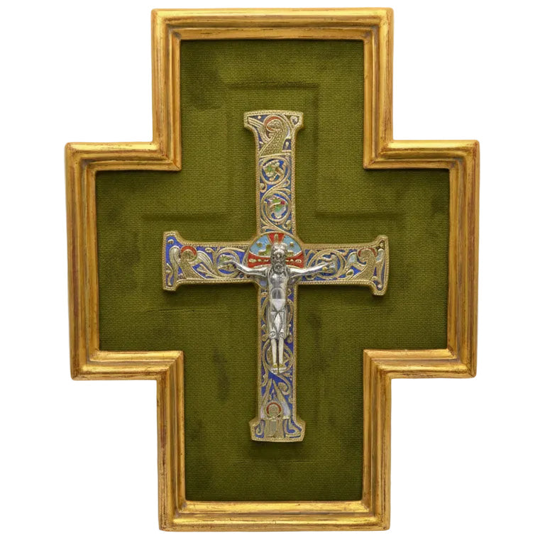H-300B Baked Enamel Wall Crucifix