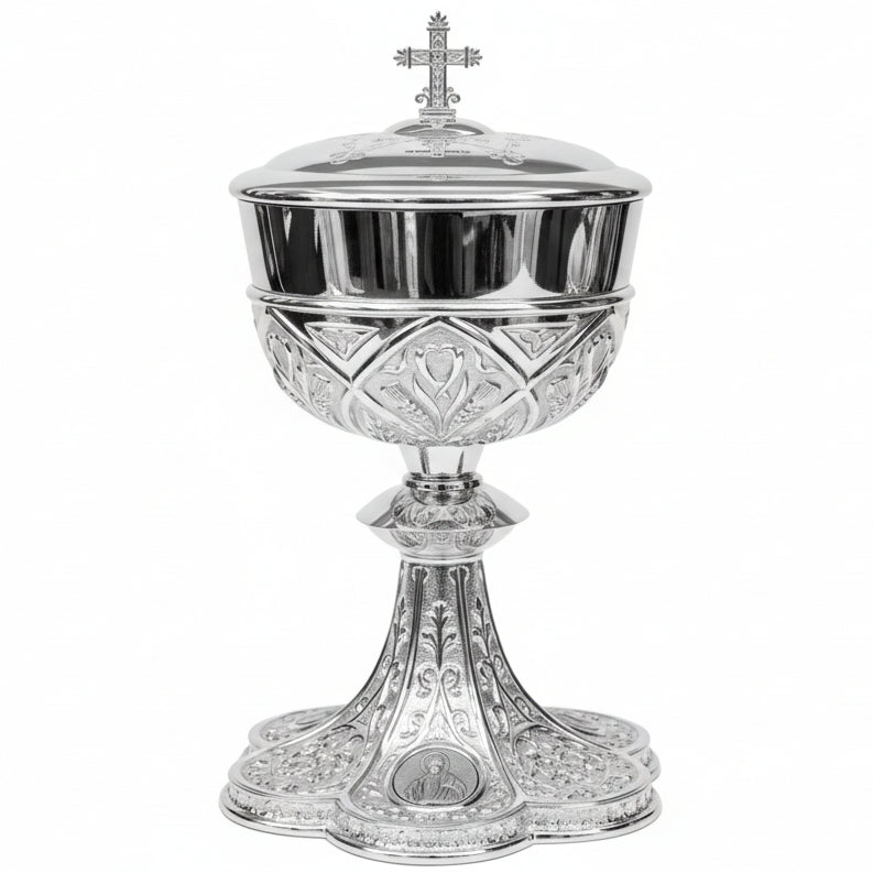 H-7021SC Holy Family Ciborium Silver
