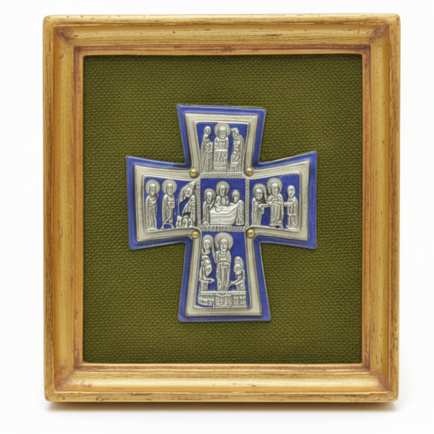 H-100C Baked Enamel Wall Cross, Last Supper
