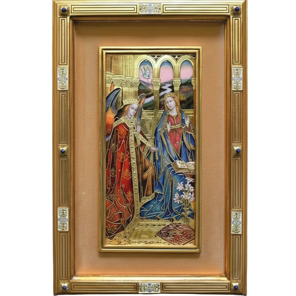 H-962 Baked Enamel Panel of The Annunciation