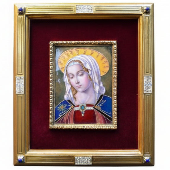 H-1090 Baked Enamel Panel of Mary