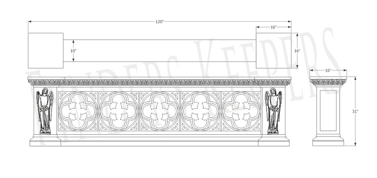 Altar Rail In Marble X2556 Fynders Keepers