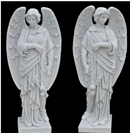 Stunning 48" Marble Angel Pair Fynders Keepers