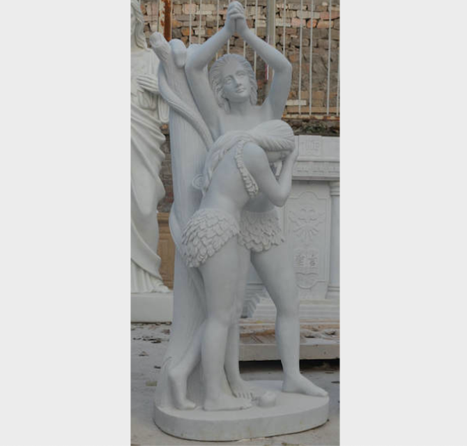 Adam and Eve Marble life-size statues Fynders Keepers