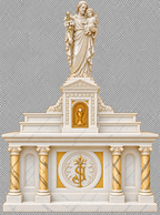 Romanesque Side altars new " The St Agnes set"