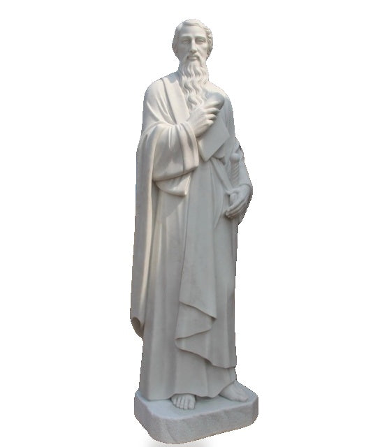 St Paul Carved Marble Statue 79" M14159 Fynders Keepers