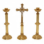 H-107B-AC Brass Altar Crucifix