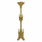 H-125M Brass and Marble Candlestick