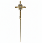 H-140G Gold Plated Processional Crucifix