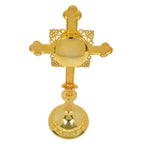 H-171G Gold Plated Cross Reliquary