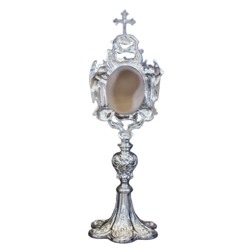 H-1S Silver Plated Angel Reliquary