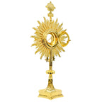 H-210S Traditional Monstrance with Glass Enclosed Luna, Silver Accents