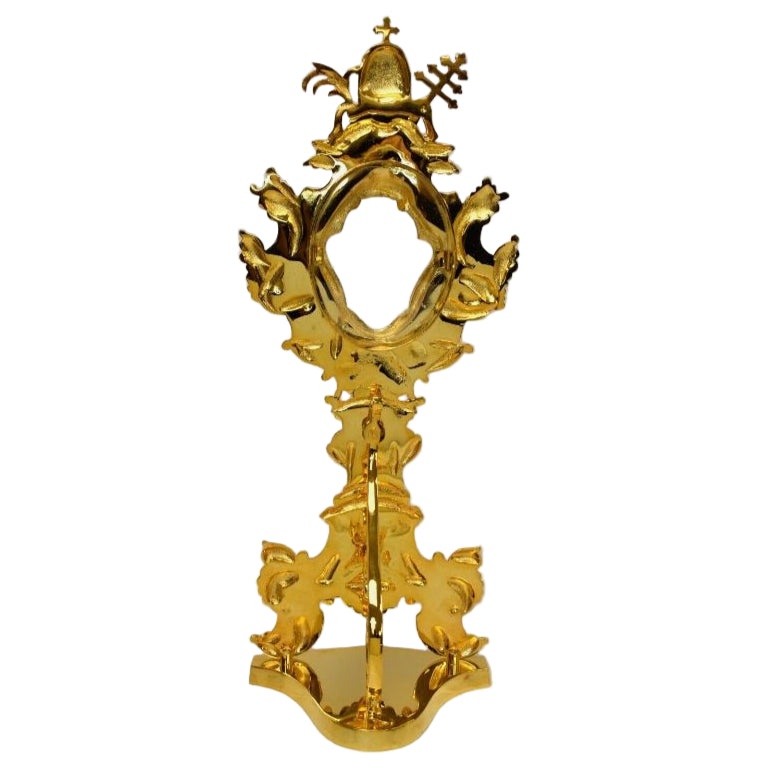 H-218G Gold Plated Pontifical Reliquary