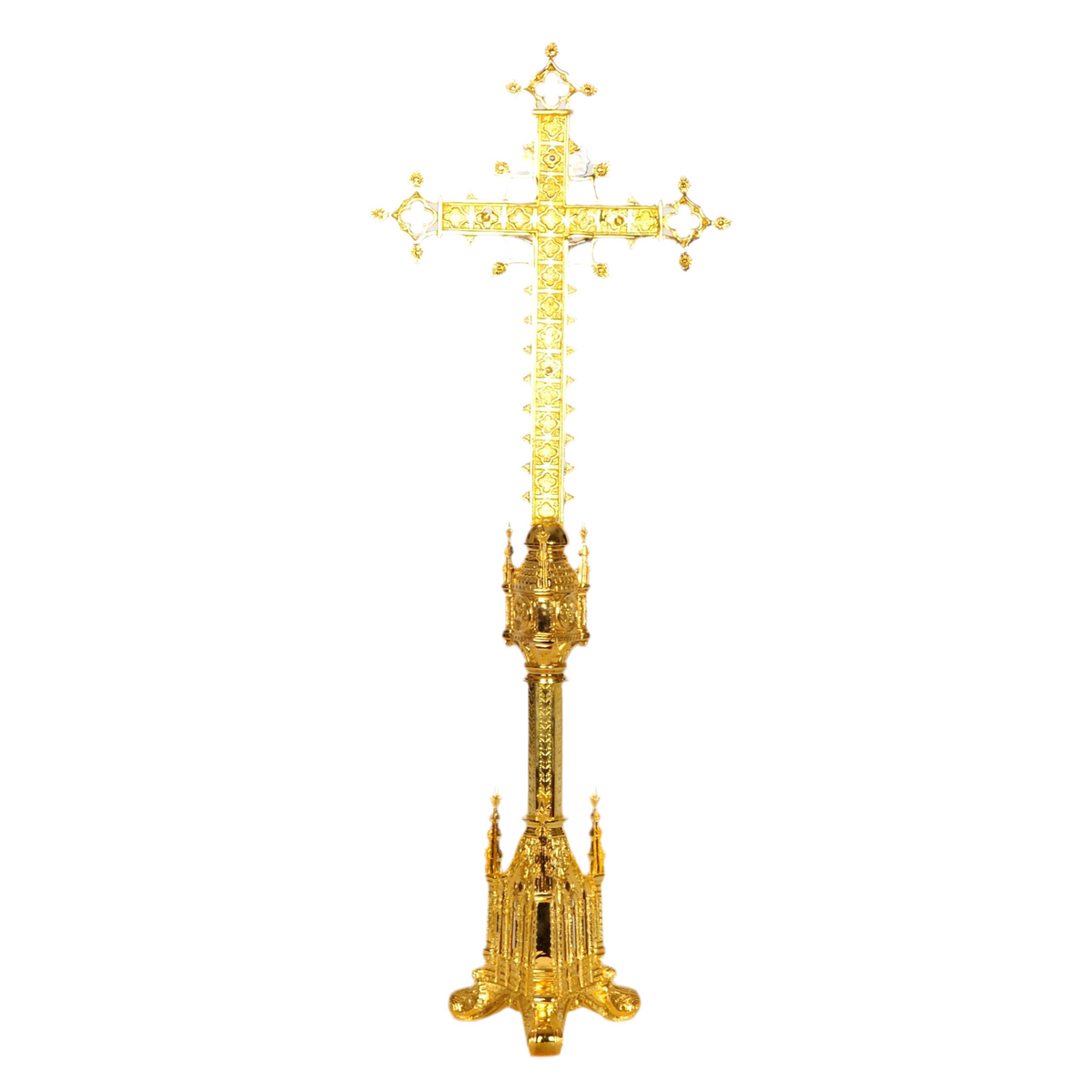 H-35G Gold Plated Altar Crucifix