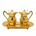H-358G Gold Plated Cruet Set with Tray