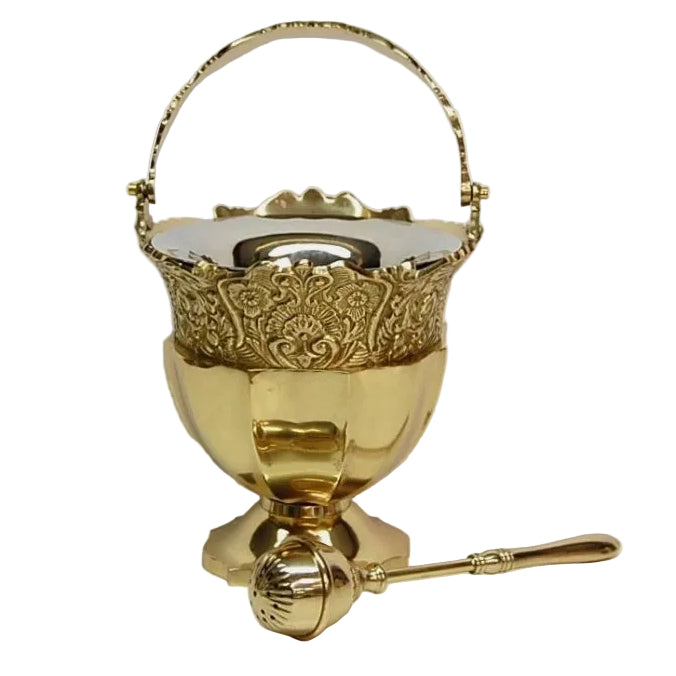 H-410 Ornate Holy Water Bucket & Sprinkler