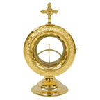 H-415G Gold Plated Chapel Monstrance with Luna