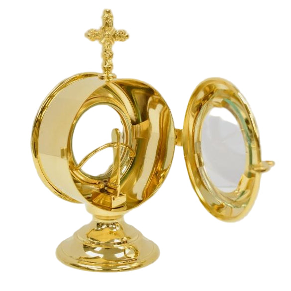 H-415G Gold Plated Chapel Monstrance with Luna