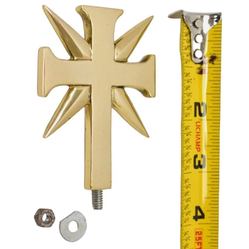 H-430 Brass Tabernacle Cross Finial