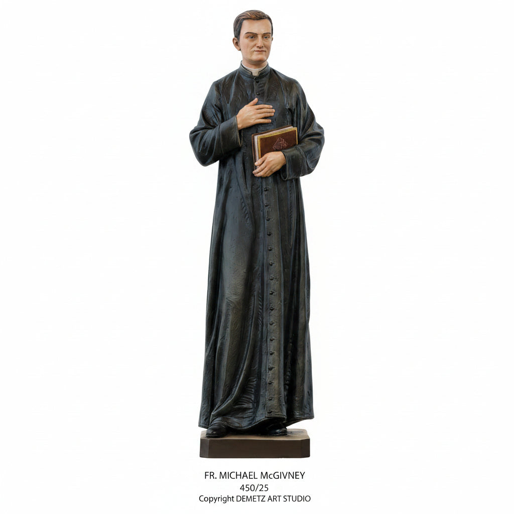Wood Carved Statue of Ven. Michael McGivney by Demetz (450/25)