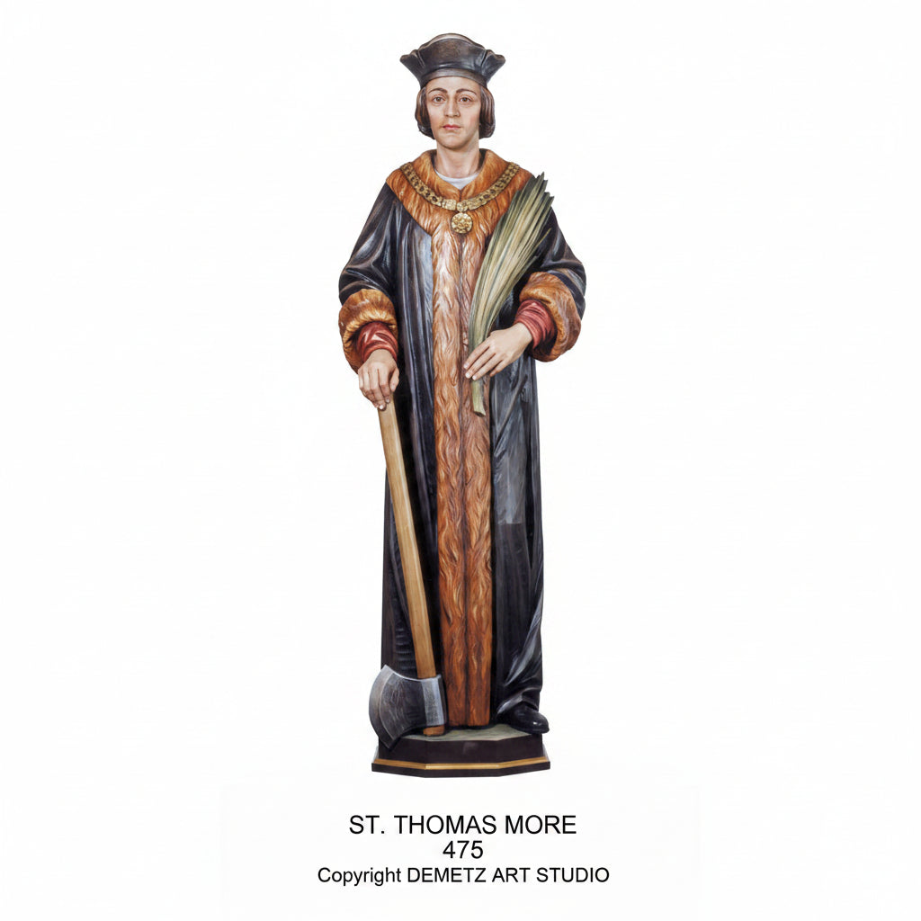 Wood Carved Statue of St. Thomas More by Demetz (475)