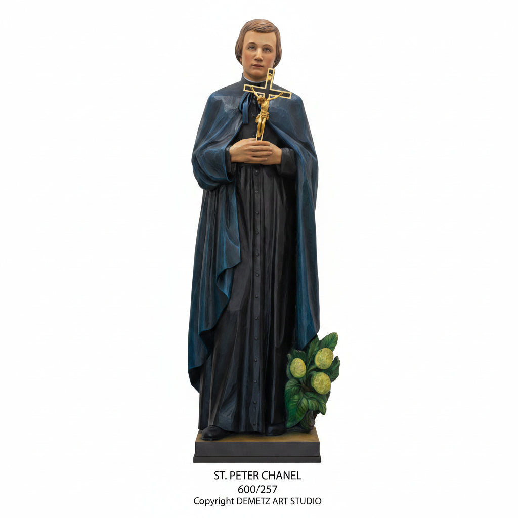 Wood Carved Statue of St. Peter Chanel by Demetz (600/257)