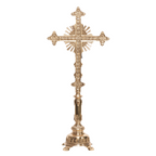 H-108B-SS Brass Stem Altar Crucifix
