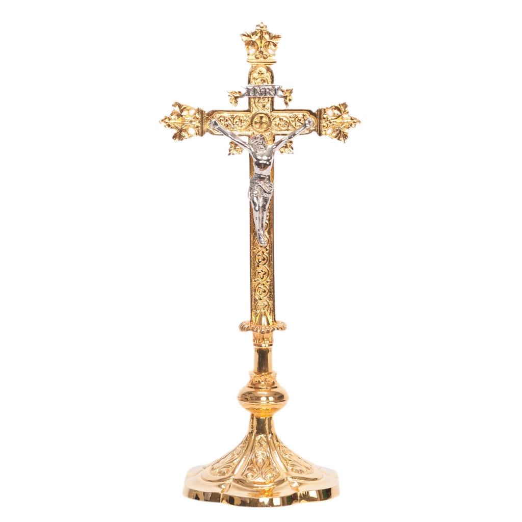 H-44ACG Gold Plated Altar Crucifix