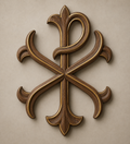 PX altar symbol wood carved 10"