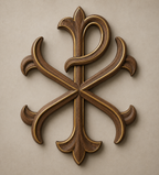 PX altar symbol wood carved 10"