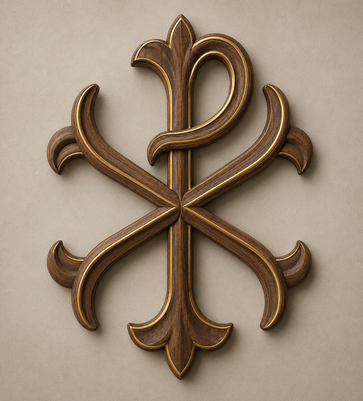 PX altar symbol wood carved 10"