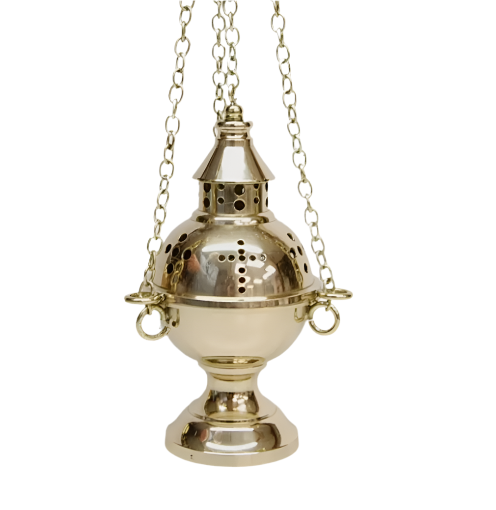 H-431 Triple Chain Brass Censer