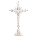 H-135ACSHS Silver Plated Altar Crucifix, SHORT