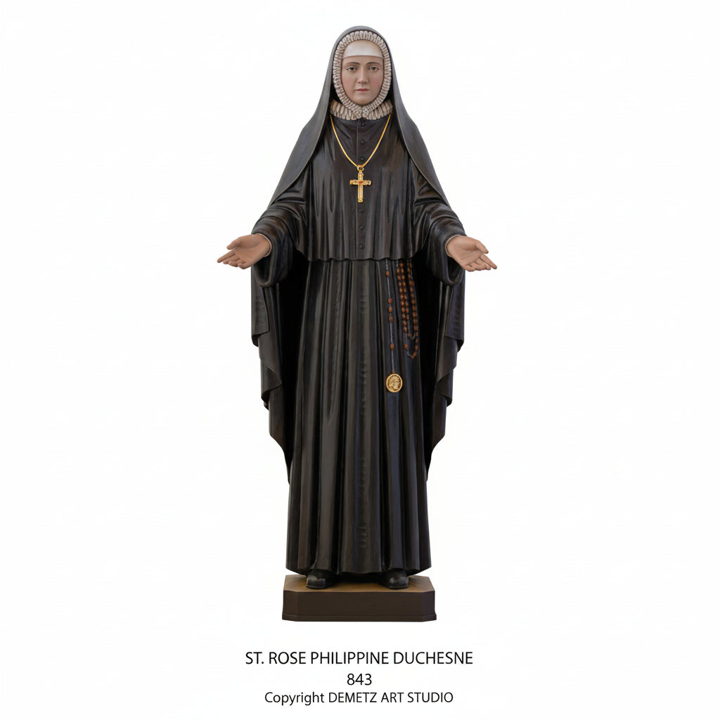 Wood Carved Statue of St. Rose Philippine Duchesne by Demetz (843)