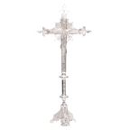 H-135ACS Silver Plated Altar Cross