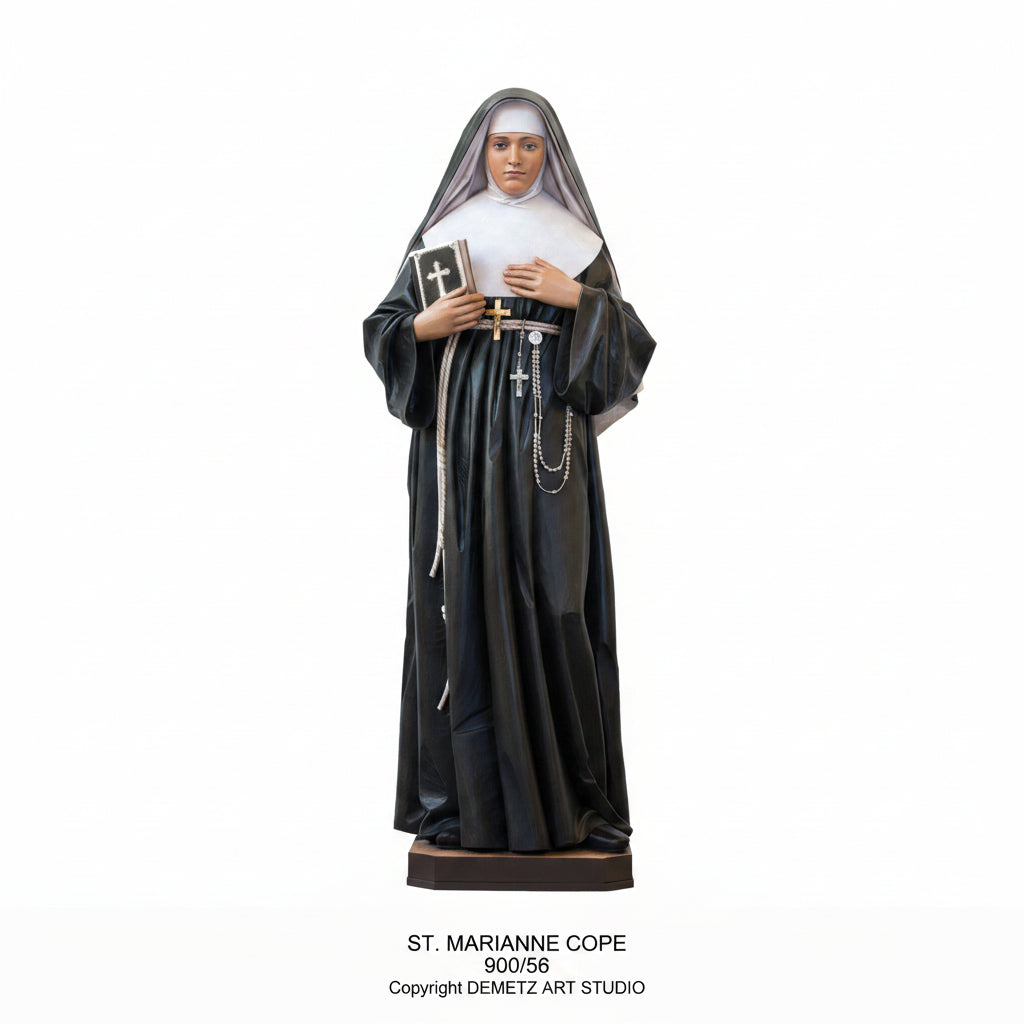 Wood Carved Statue of St. Marianne Cope by Demetz (900/56)