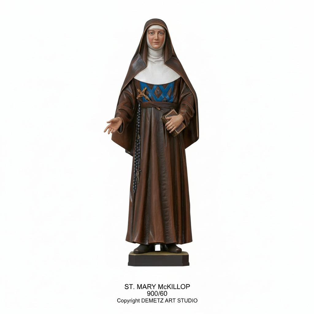 Wood Carved Statue of St. Mary Mckillop by Demetz (900/60)