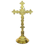 H-98ACSHG Short Gold Plated Altar Crucifix