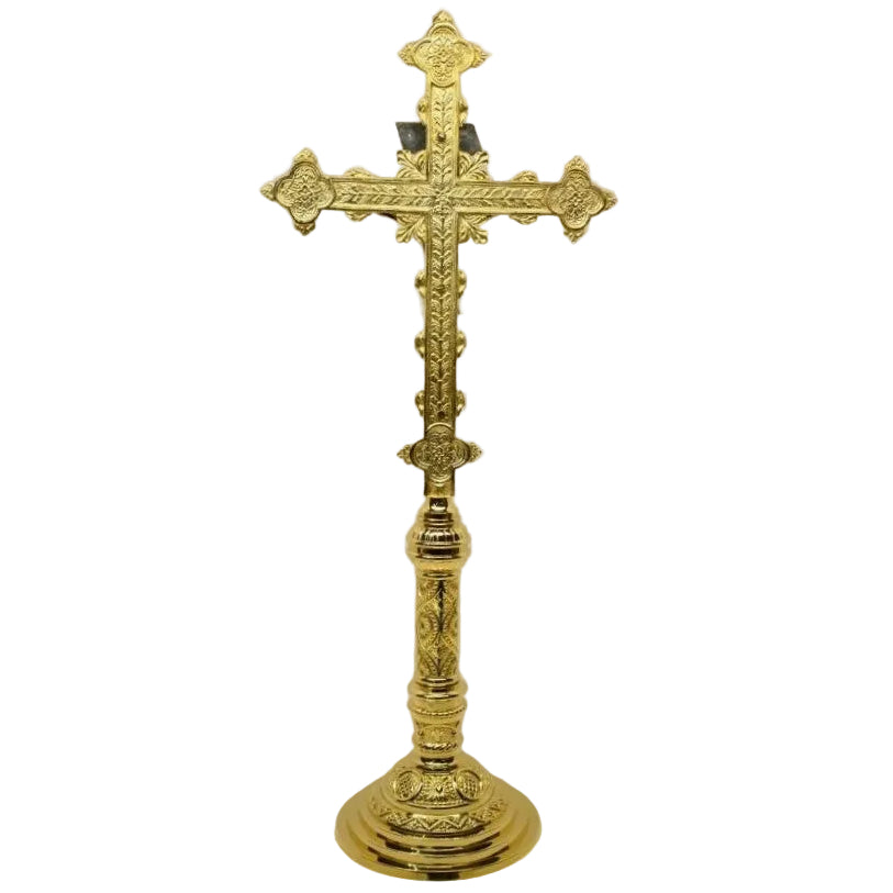 H-98ACG Gold Plated Altar Crucifix